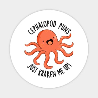 Cephalopod Puns Just Kraken Me Up Funny Animal Puns Magnet